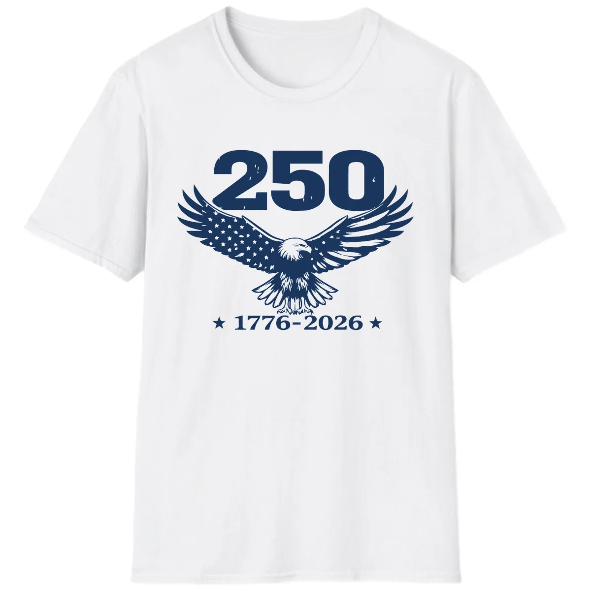 America 250th Anniversary Eagle Design T-Shirt in White